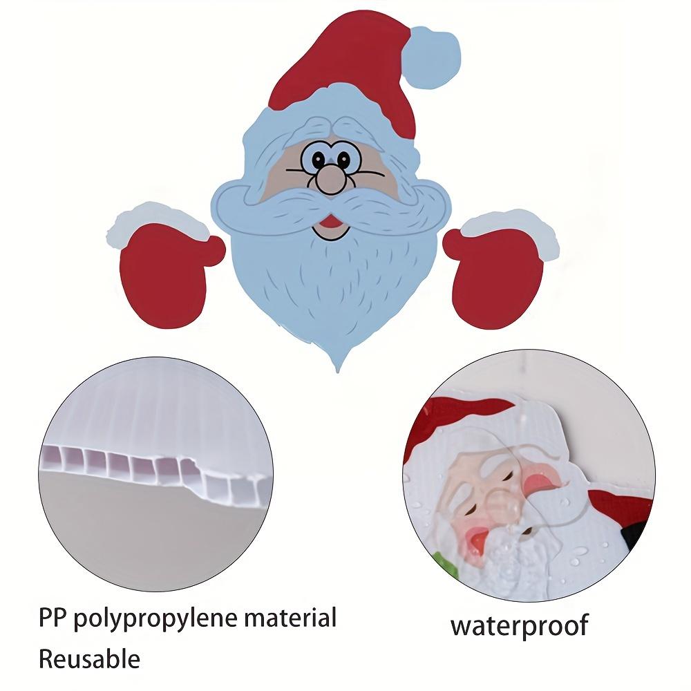 Рождественские украшения на забор Дед Мороз Снеговик Олень Подглядывающий Садовые украшения Для улицы и дома Табличка для земли Сделай сам