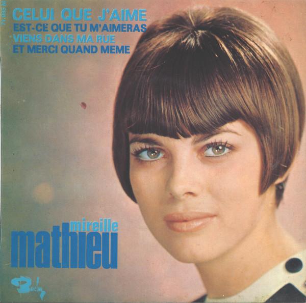7-дюймовая пластинка MIREILLE MATHIEU Celui Que Jaime 71095 BARCLAY 1966 Франция Поп Б/у