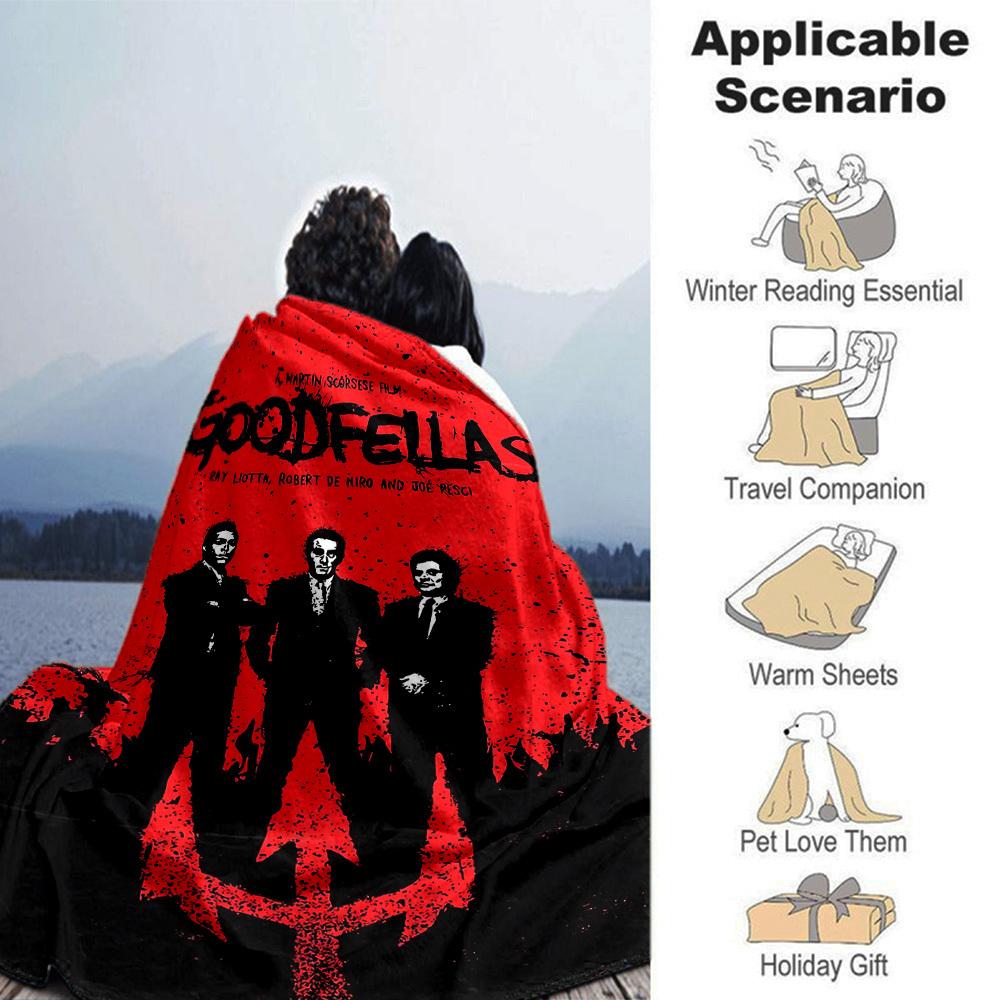 1pc Goodfellas Martin Scorsese Soft Flannel All Season Throw for Home, Office, Outdoor UseDurable Comfort Soft Warm Throw for Home