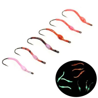 8 шт./коробка Нимфы для нахлыстовой рыбалки Реалистичные модели червей для форели, лосося, окуня и других