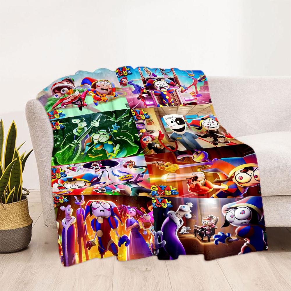 Digital Circus Blanket Soft Warm Cozy Great for Office Chair Picnics Couch Four Seasons Universal Modern Style Best Holiday Gift for Friends Family