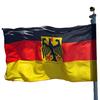 Немецкий флаг Deutschland с металлическими люверсами, флаг с государственным гербом Германии, полиэстер, подвесной флаг с государственным гербом Германии