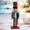 Christmas Decorative Nutcracker Figurine Decor Handmade Collectibles Ornament for Shelves