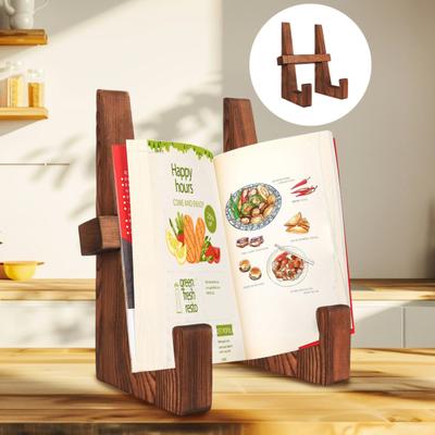 Деревянная подставка для кулинарной книги, подставка для рецептов для кухонной столешницы, высокая устойчивость, гладкий край без заусенцев