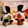 Light Up Christmas Gnome LED Christmas Plush Soldier Gnome Doll Glowing Faceless Dwarf Ornament for Home Table Decor