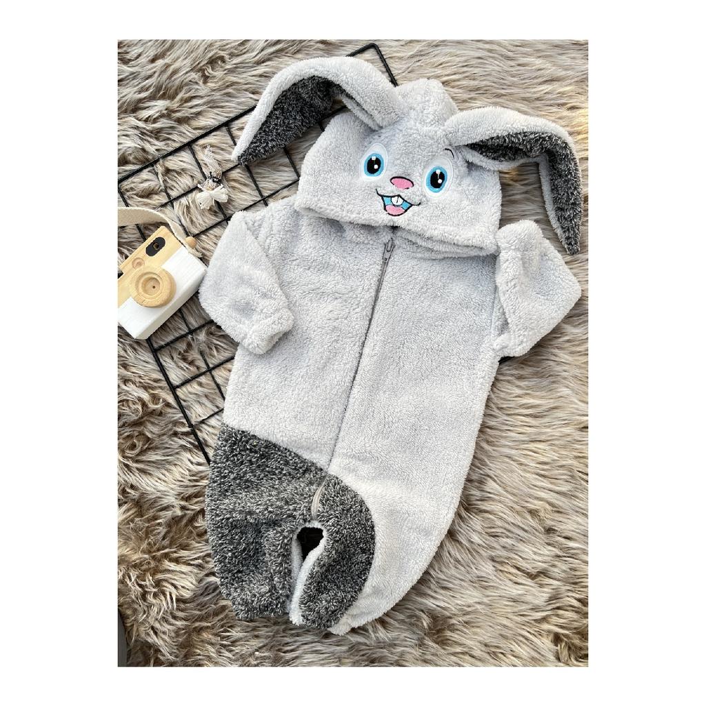 Welsoft плюшевый унисекс зимний детский спальный мешок с кроликом на молнии