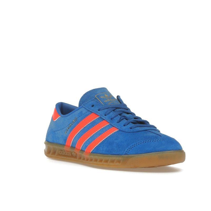 adidas Hamburg Blue Bird Solar Orange женские кроссовки Gum IH5471