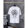 Mens Oversized Cotton T-Shirt With 3D Embroidered Cross Star Streetwear Short Sleeve Tee