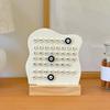 Wood Perpetual Calendar Desktop Acrylic Calendar Stand Week Month Day Display Desk