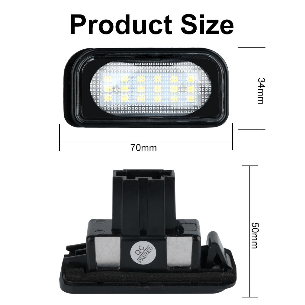 2 шт./компл. светодиодная лампа номерного знака без ошибок Canbus для Benz Mercedes C-Classe W203 4 двери 2001-2007 автомобильный Стайлинг 18SMD светодиодная лампа для автомобильного номерного знака