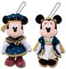 Пара плюшевых значков в честь 18-й годовщины DisneySea с Микки и Минни