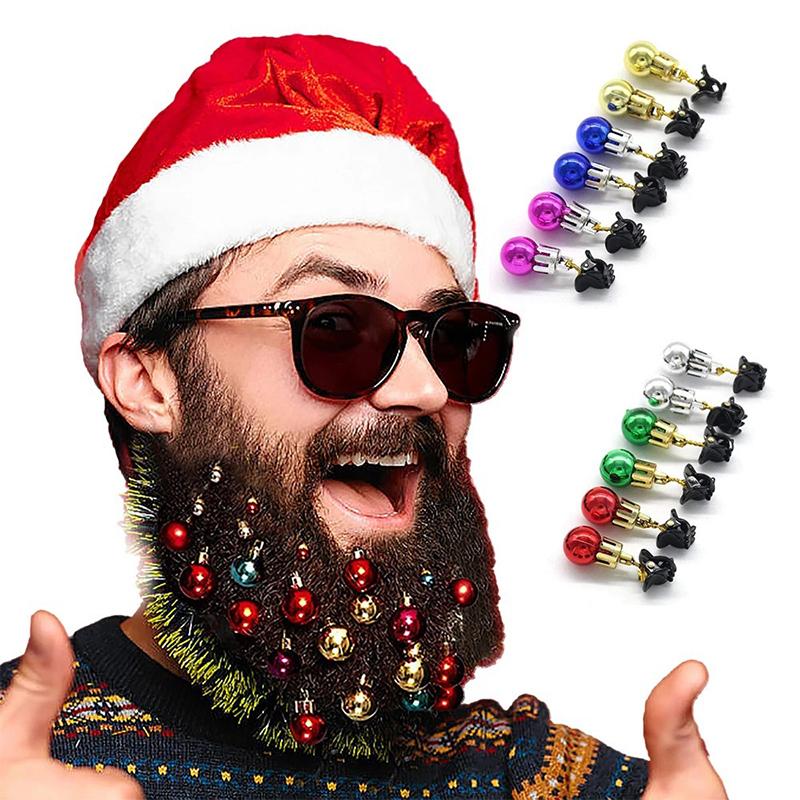 12pcs/Pack Mini Small Bell Man Colour Light Bulb Christmas Ornament Pendant Funny Gifts Accessories
