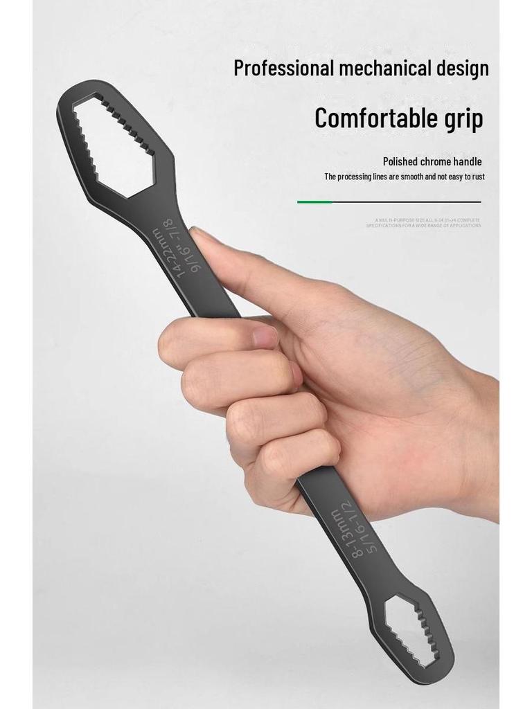 Универсальный самозатягивающийся двухсторонний гаечный ключ Plum 8-22 мм – многофункциональный бытовой инструмент