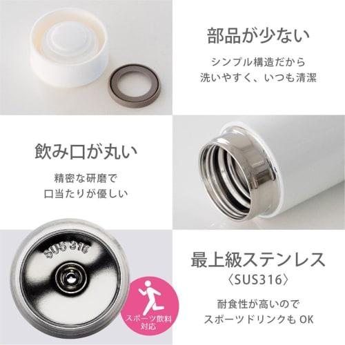 Atlas 400ml Vacuum Insulated Stainless Steel Water Bottle, Ultra-Lightweight, Slim, Small, Mini Bottle, Suitable for Sports Drinks, Direct Drinking, W