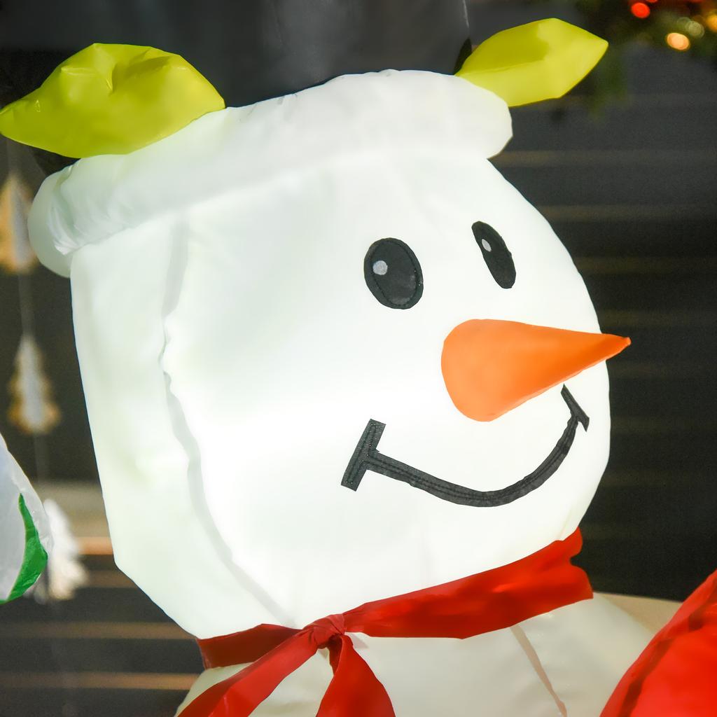 Giant Inflatable Christmas Tree 243cm with LED Lights and Santa Claus, Waterproof Outdoor Christmas Decoration