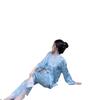 New national style pajamas women's ice silk new Chinese bamboo forest wind women's loungewear suit can be worn outside