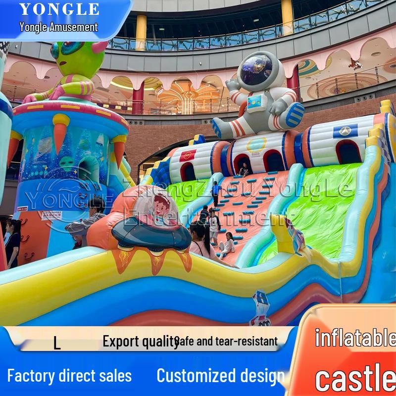 Large Outdoor Children’s Carousel with Flying Chairs - Amusement Park Merry-Go-Round