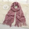 Новый однотонный шарф цвета Майард на осень и зиму, универсальный шарф из имитации кашемира, женский высококачественный теплый шарф-шаль