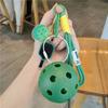 with Lanyard Pickleball Racket Pendant Acrylic Pickleball Key Ring  Bag Accessories