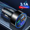 Car Charger USB 4USB+1PD with LED Fast Charging QC3.0 Type C Adapter Universal Phone for IPhone 13 Samsung Macbook Pro Laptop