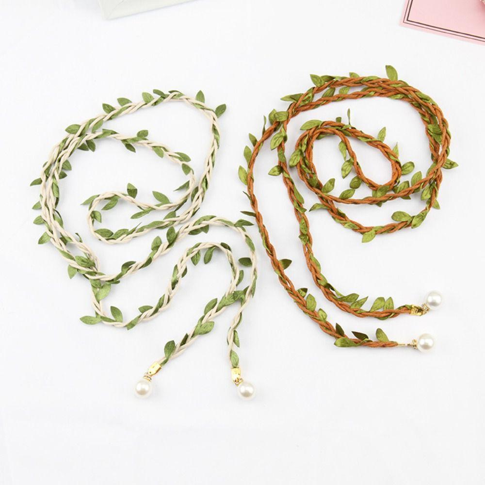 Leaf Leather Weave Waist Chain Bohemian Dress Decoration Fashion Ethnic Style Waist Belt Party