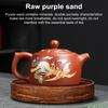 Yousheng Teapot with 2 Cups Dragon And Phoenix Color-changing Purple Clay Teapot Hand-made Zisha Tea Set Kung Fu Tea Pot for Teapot Tea Lovers Gift