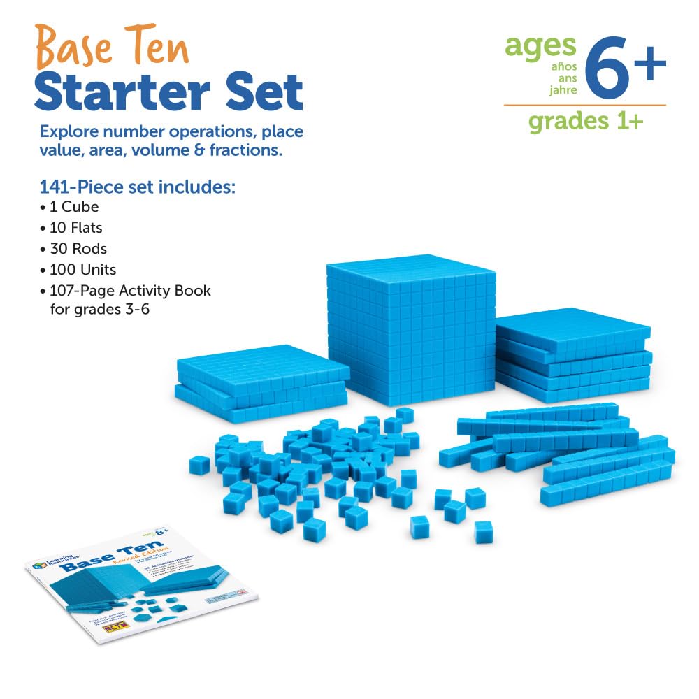 Учебные ресурсы Материалы для обучения математике Базовый набор Ten 4 Types Starter Set с рабочей тетрадью LER0930 Подлинный продукт