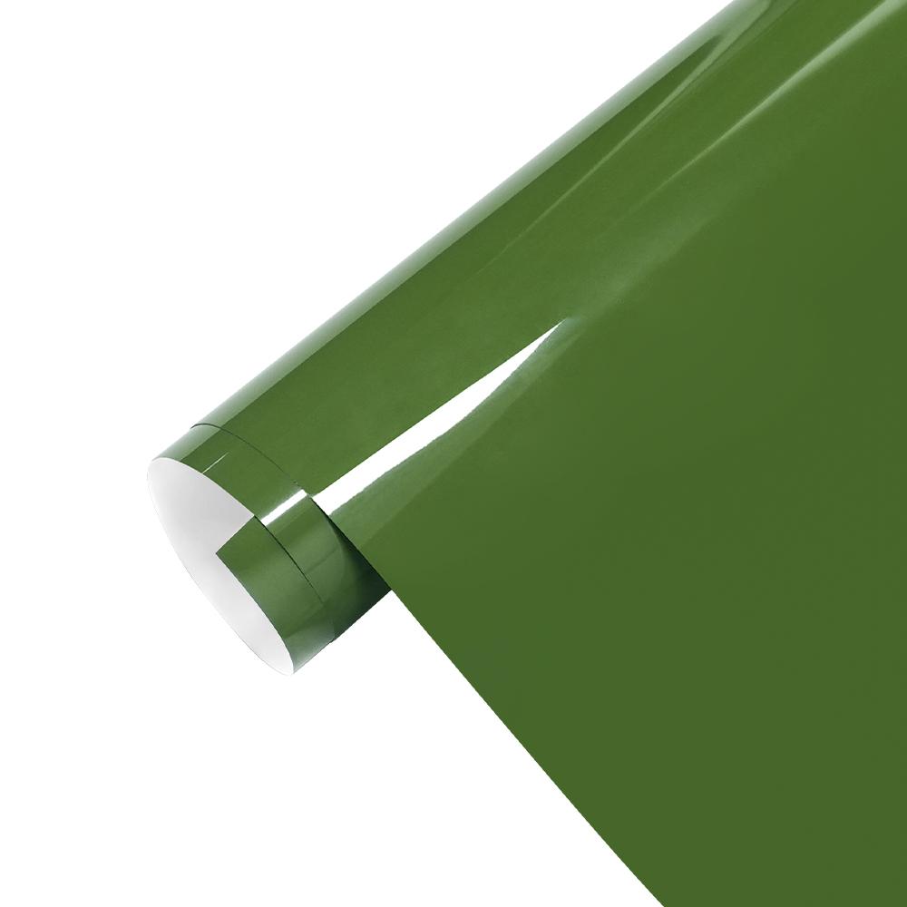 Glossy PET Racing Green Car Vinyl Wrap Roll Film With Air Release Technology Vehicle Body Self Adhesive Auto Styling Decor Decal