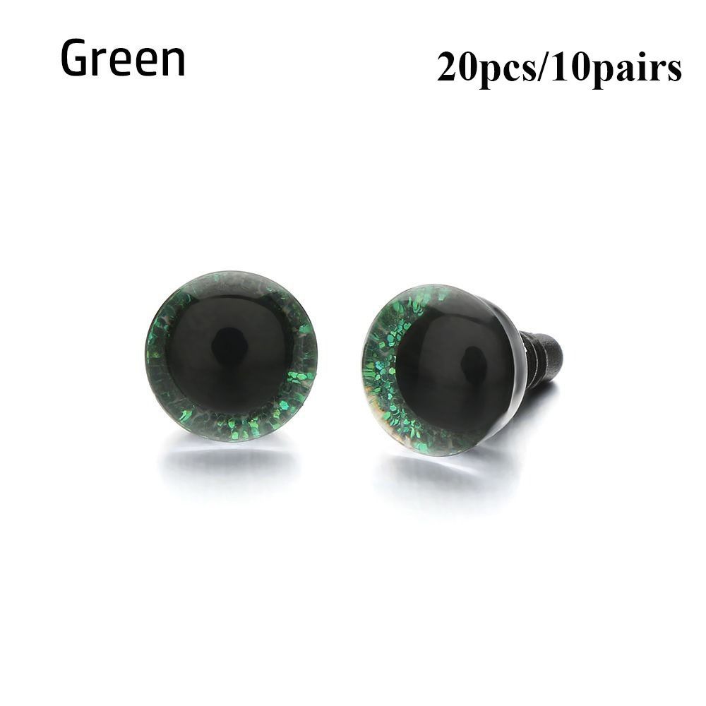 20pcs/10pairs 8 Colors Puppet Crystal Eyes with Washer Glitter Crystal Eyes DIY Doll Accessories