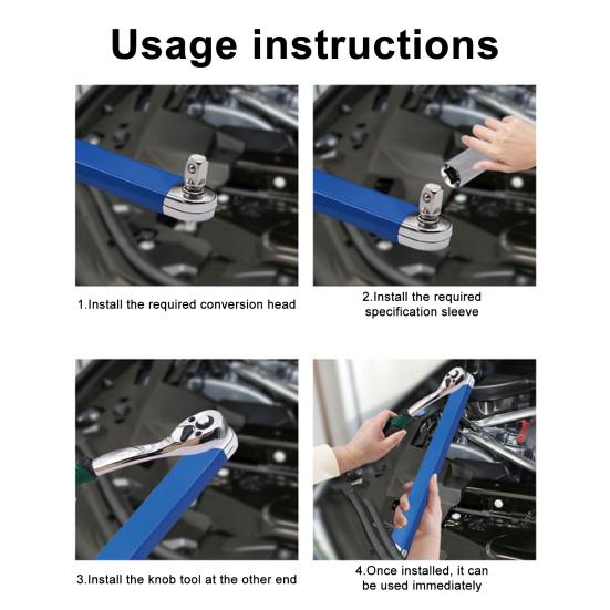 Extension Wrench High-Strength Carbon Steel Extension Pole Lightweight Flexible Operation Universal