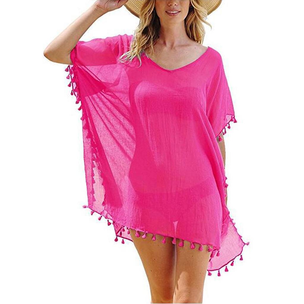 Женское бикини, прикрытие, платье, пляжный купальный костюм, мешковатая туника, топы, футболка