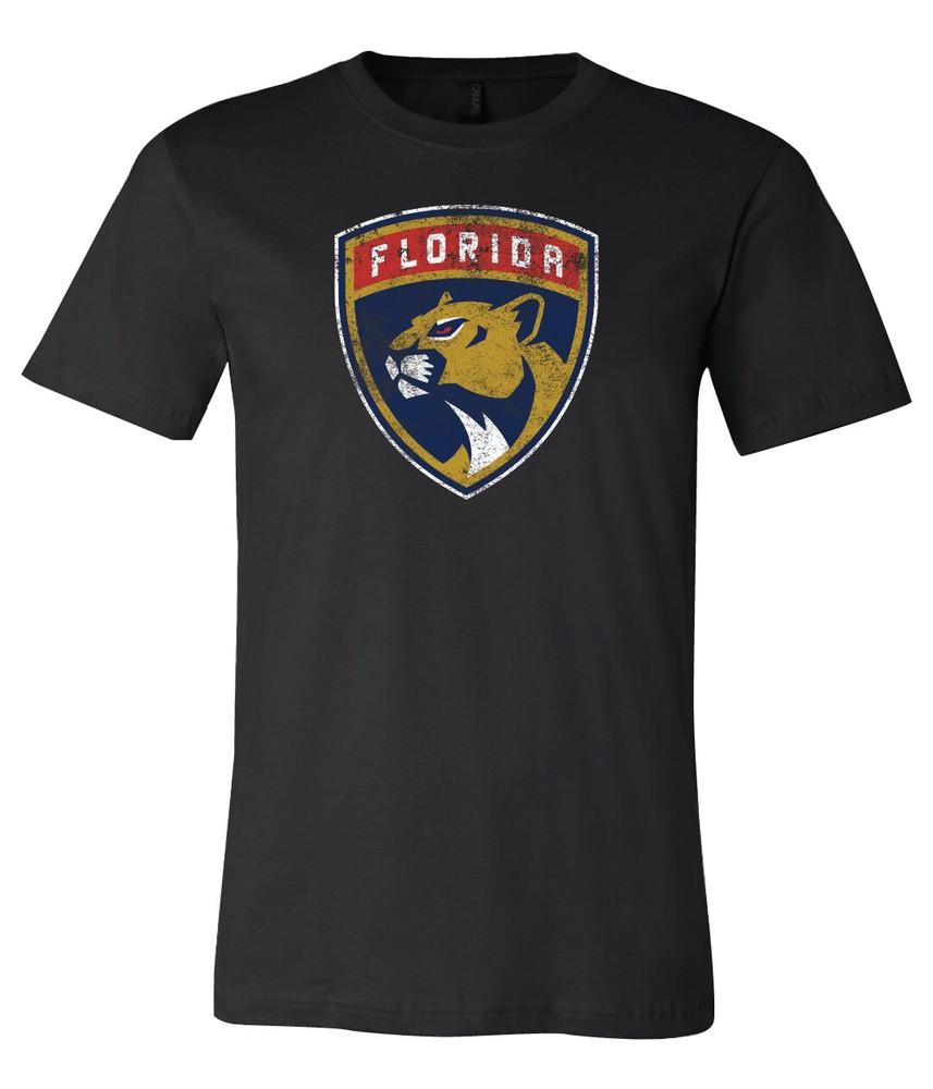Футболка с потертым логотипом Florida Panthers S-6XL Отслеживание!! Футболка Unisex