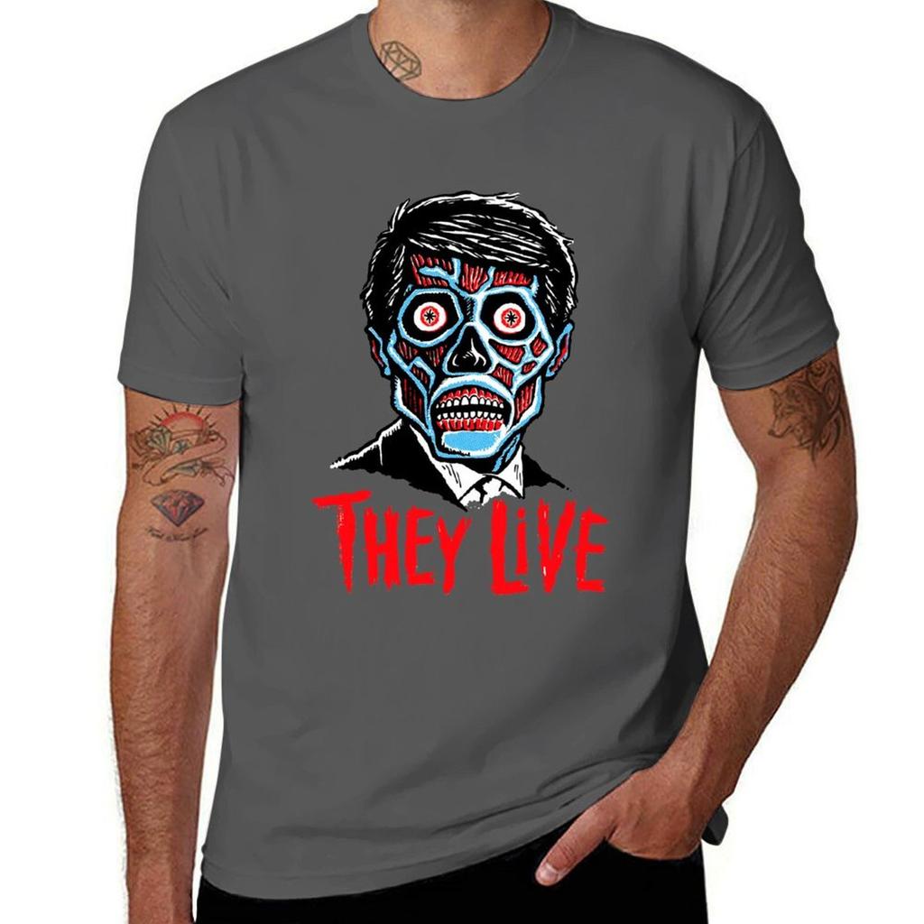 They Live Tshirt Fitness Quick Dry Short Sleeve Top
