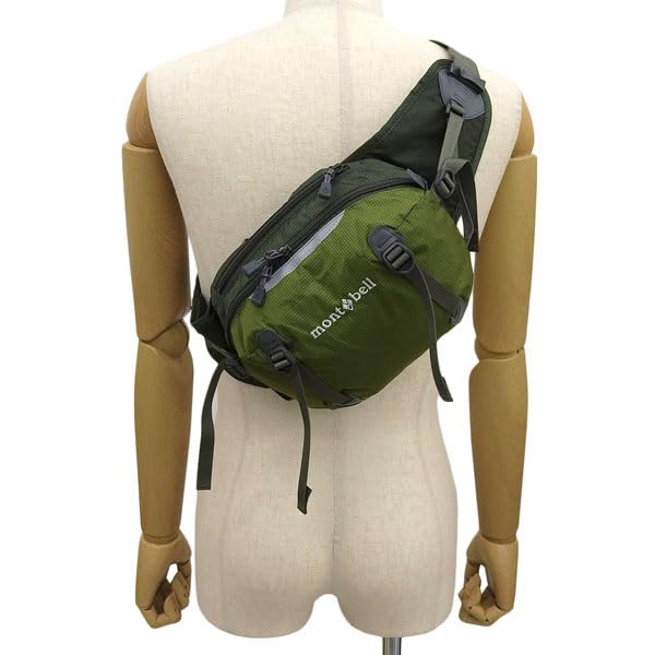 Сумка поясная мужская/женская Montbell, нейлон, зеленая (ТИМ) 1133198