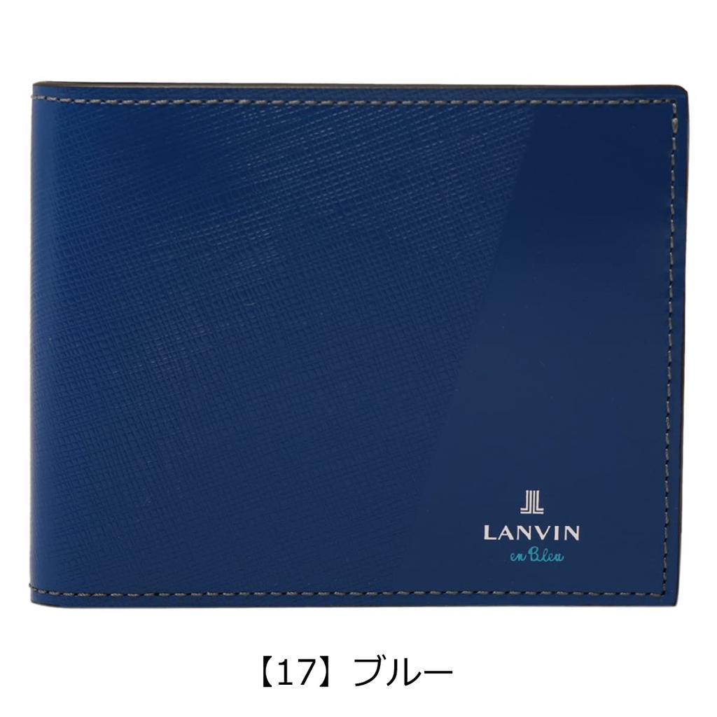 On Bifold Wallet Coin Purse Partial 555613 Black [Lanvin Blue] Men's [01]