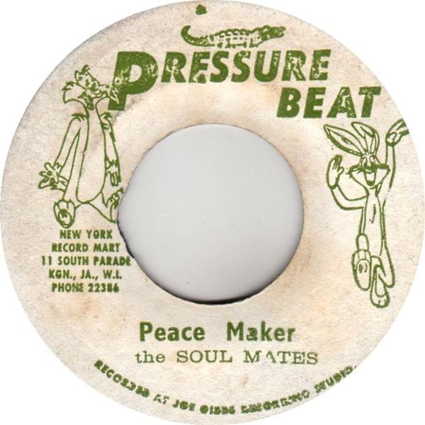 7-дюймовая пластинка SOULMATES Peace Maker NONE Pressure Beat 1971 Ямайка Регги Ска Даб Б/у