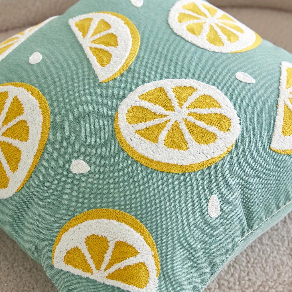 Fresh Lemon Slice Throw Pillow Cover Cute Fruit Decorative Cushion Case For Sofa Couch Living Room Home Decor