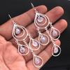 Moonstone Chandelier Earring, Silver Earring, Fashion Jewelry, 925 Sterling Silver Handmade Jewelry, Dangle Earring, Gift For Her