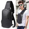 New Men's Trendy Cool Chest Bag Shoulder Messenger Bag USB Charging Men's Bag Youth Sports Small Backpack