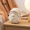 Cute Lamb Desktop Ornaments 3D Printed Good Night Sheep Figurine, Sleepy Statue with White Animal Figurines Santa Hat, DIY Paintable Decor Ornament