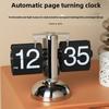 Metal Small Balance Automatic Page-turning Clock for Living Room Retro Simple Home Desktop Single-leg Clock Face Digital Clock