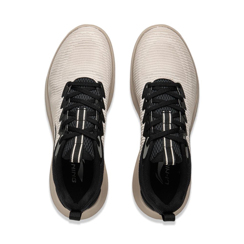 Li Ning Lightweight Soft Rebound Casual Running Shoes Men Sneakers Gray Black ARSV033-2