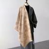 Korean Fashion Scarf Autumn Winter Double-sided Imitation Cashmere Thicken Warm Wraps Reduced Fringe Shawl Luxury Clothes Women
