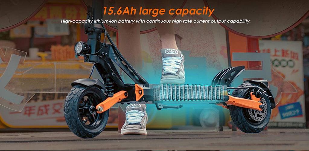 Electric Scooter Foldable Kukirin G2 Pro 600W Motor Top Speed 45Km/h With Removable Seat 48V 15.6AH Range 58Km Load 120Kg