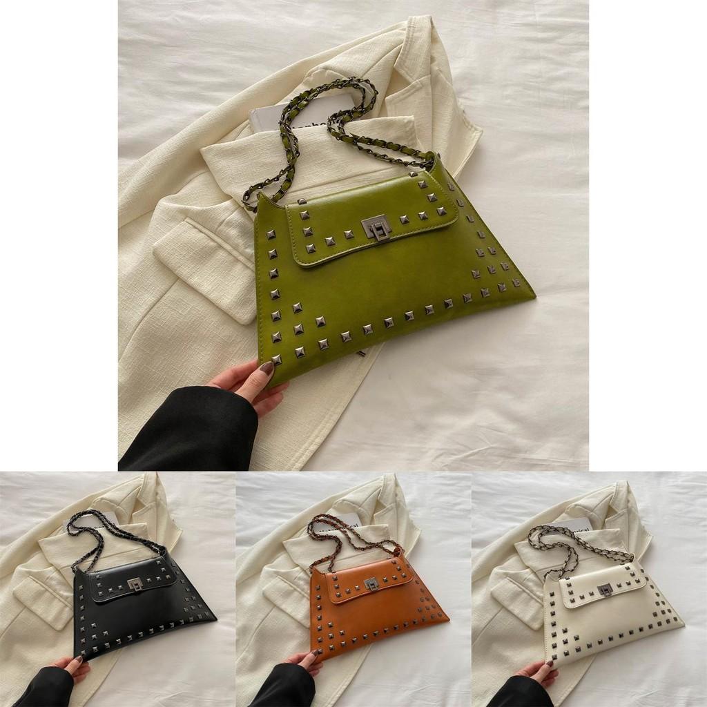 Стильная винтажная сумка-конверт Шикарная ретро сумка подмышку для женщин в черном, коричневом, белом, зеленом цвете