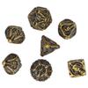 7pcs Hollow Skull Pattern Dice Portable Exquisite Metal Polyhedral Dice Set Props for Board Card