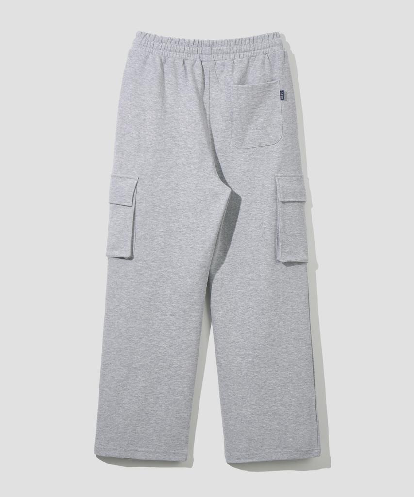 AGOD Single-Pleat Cargo Sweatpants [Gray]