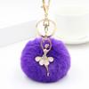 Angel Pom-Pom Keyring Bag Charm Faux DIY Pom-Pom Keyring Accessory