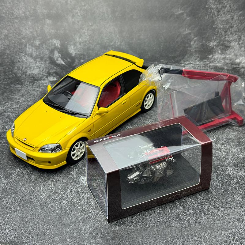 AAALW1 Motorhelix MH 1:18 FOR Honda Civic TypeR EK9 Car model Sports Static model Birthday present