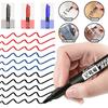 10-12PCs Permanent Marker Pen Fine/Thin & Crude/Twin Nib 1.5mm Waterproof Oil-Based Ink Black Blue Red School Office Supplies